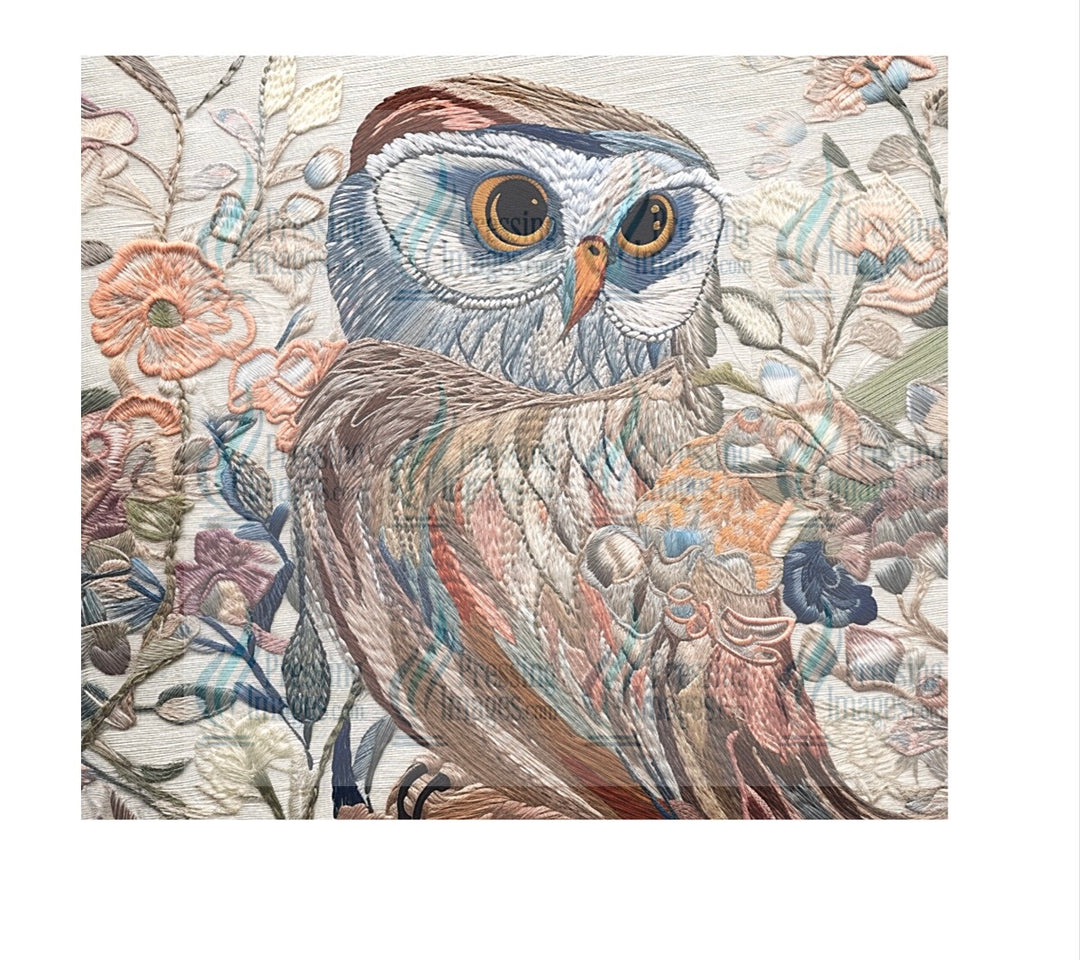 4909 Owl tumbler Wrap