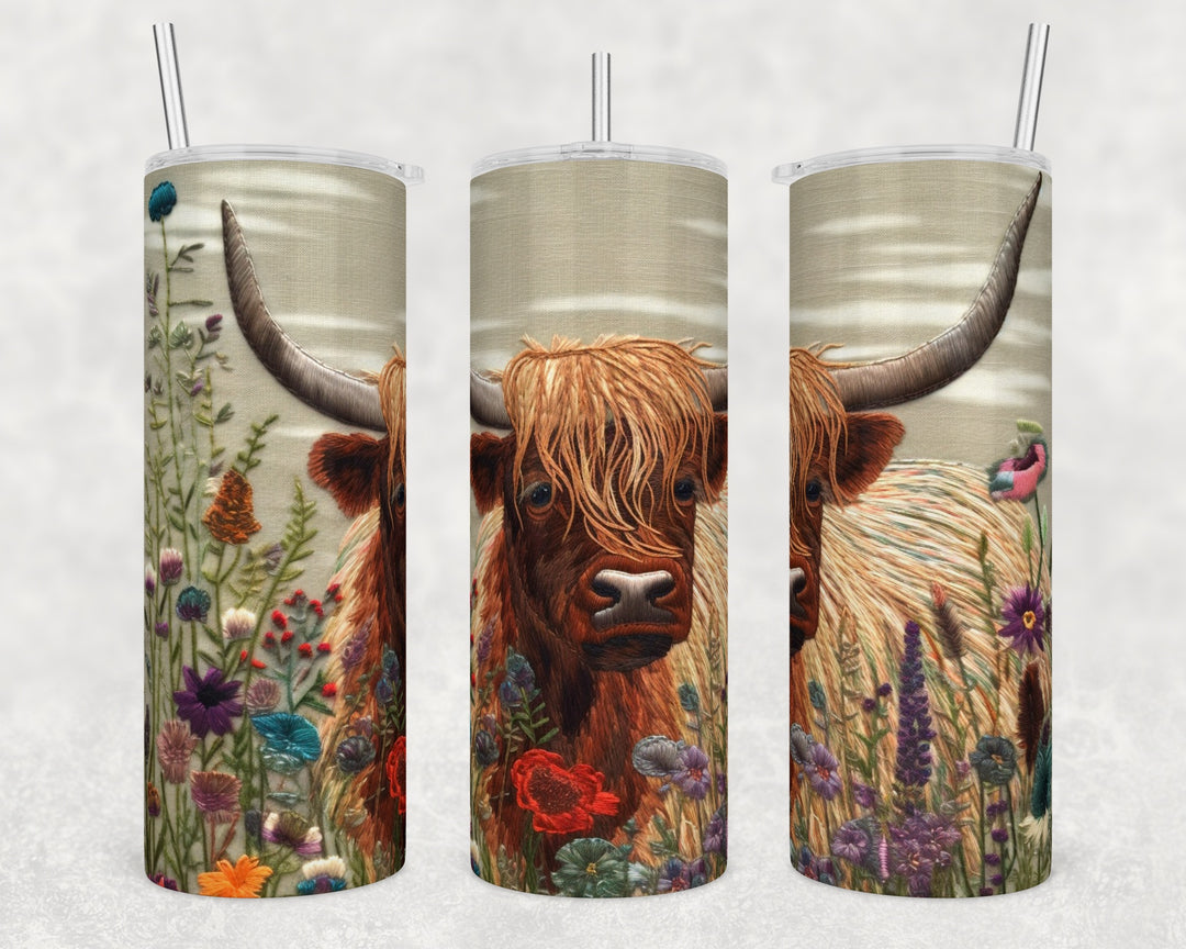 4908 Highland cow tumbler Wrap