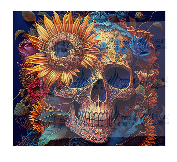 4937 Skull tumbler Wrap.