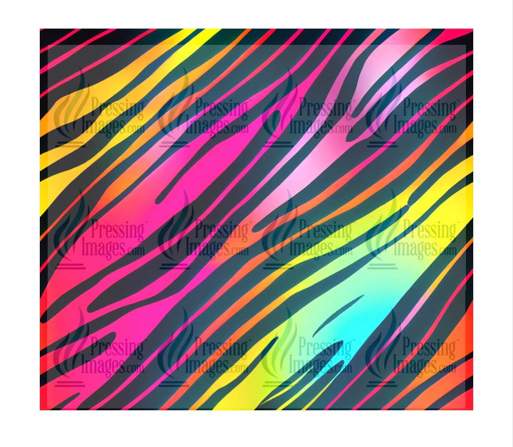 4997 Neon zebra tumbler Wrap