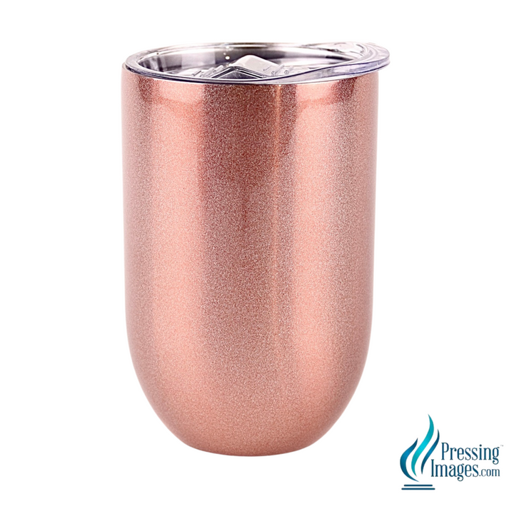 6pk Rose Gold 12oz Wine Tumbler