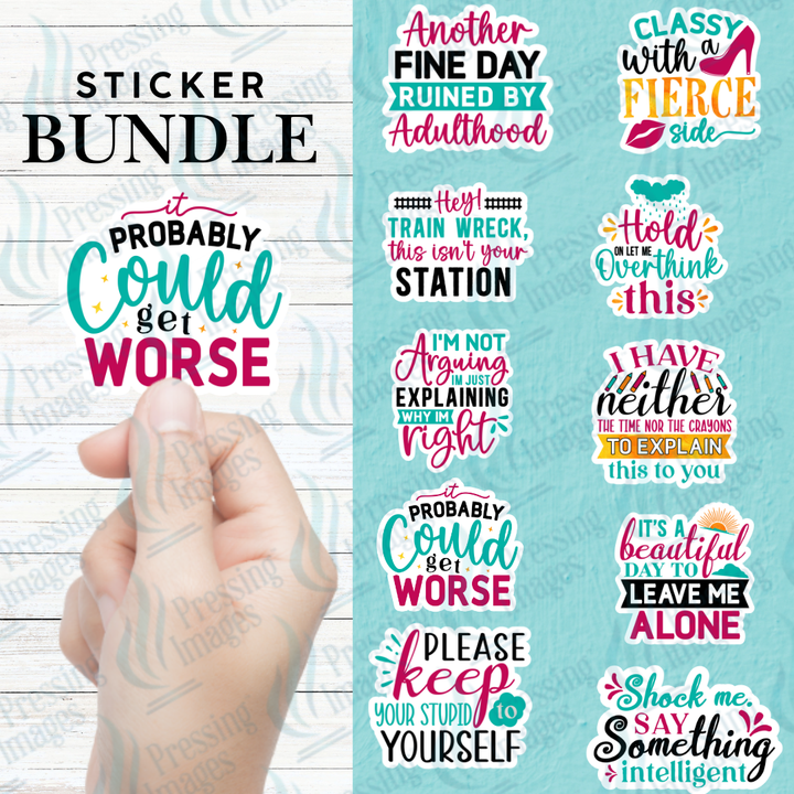 ST 146 Funny Sarcastic Bundle — Pressing Images Canada
