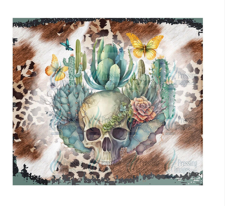 4939 Skull tumbler Wrap.