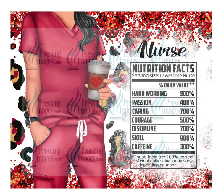 4714 Nurse red black hair.