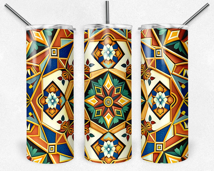 8036 stained glass tumbler Wrap