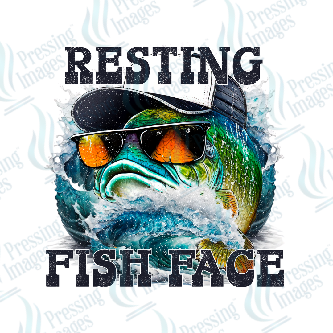 Decal 2074 Resting Fish Face