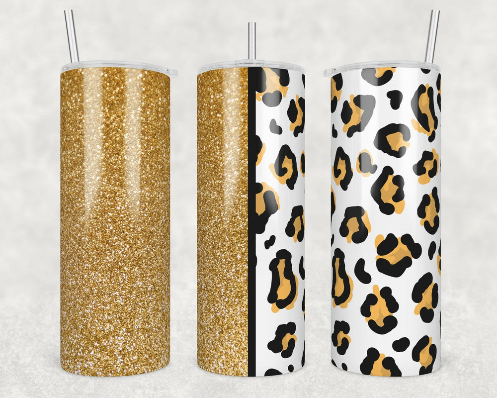 4837 Gold leopard Tumbler Wrap.