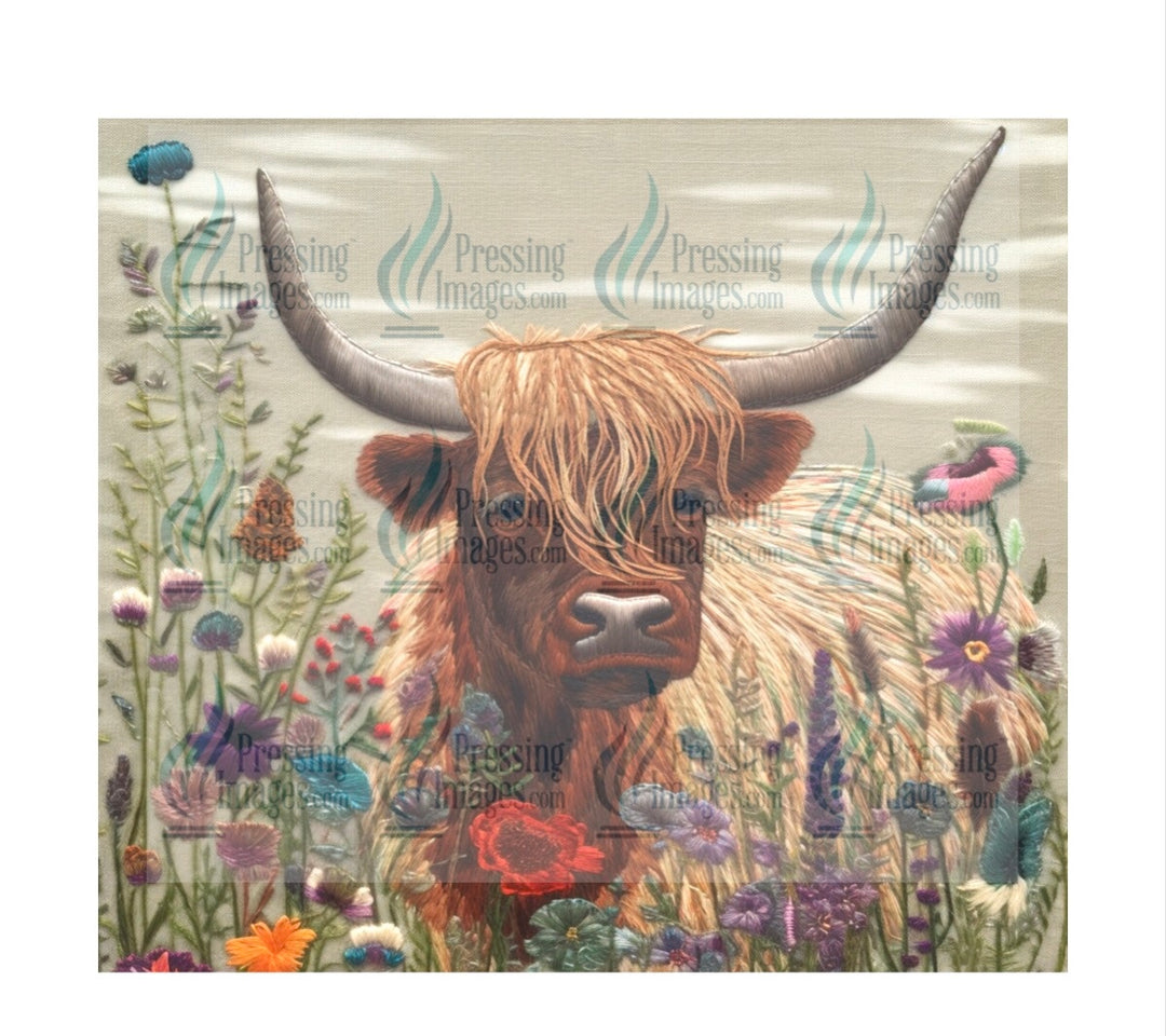 4908 Highland cow tumbler Wrap