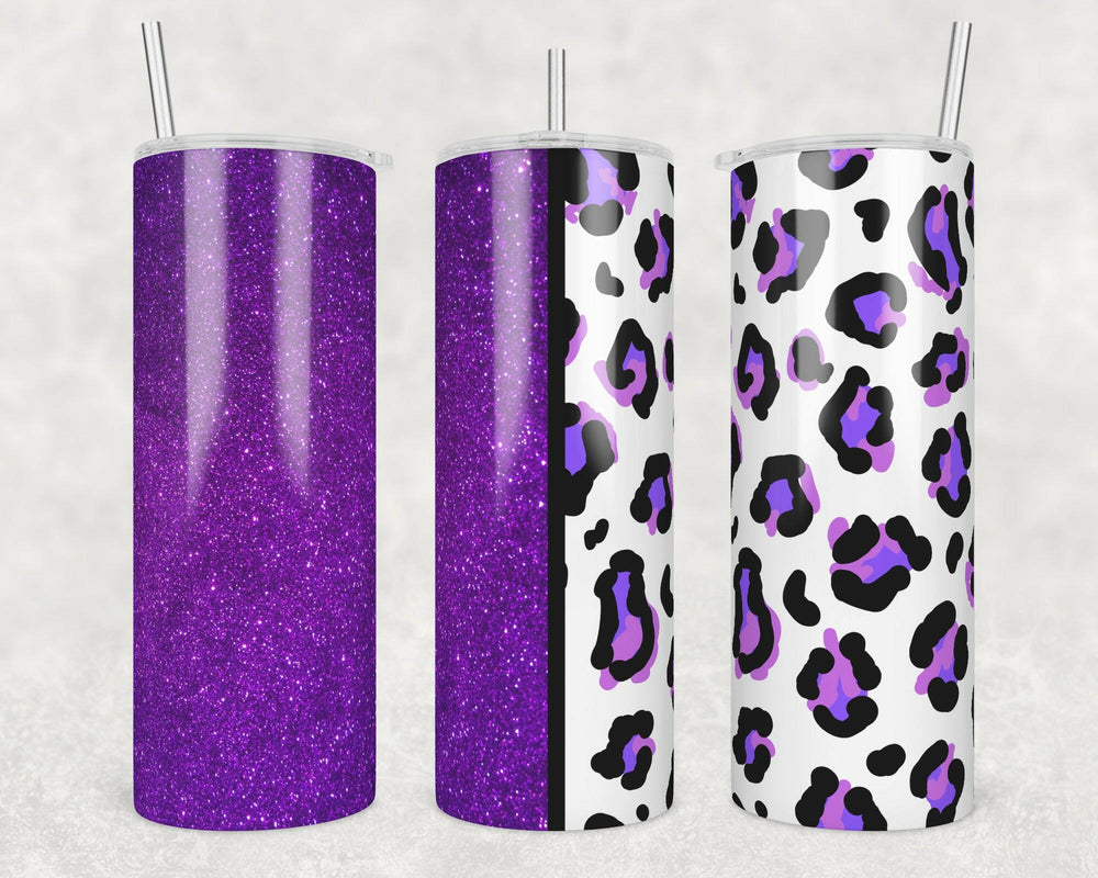 4835 Purple leopard Tumbler Wrap.