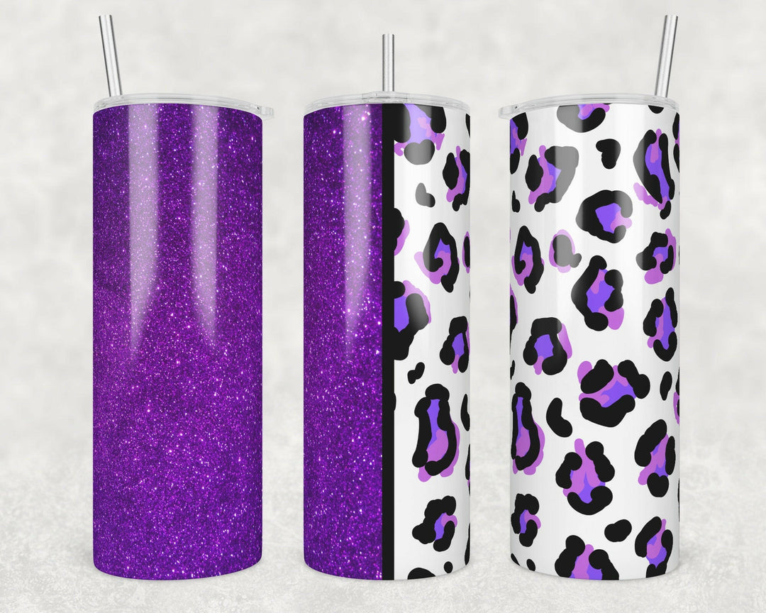 4835 Purple leopard Tumbler Wrap.