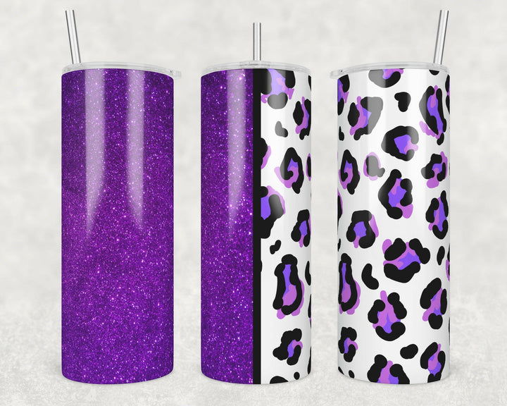 4835 Purple leopard Tumbler Wrap.