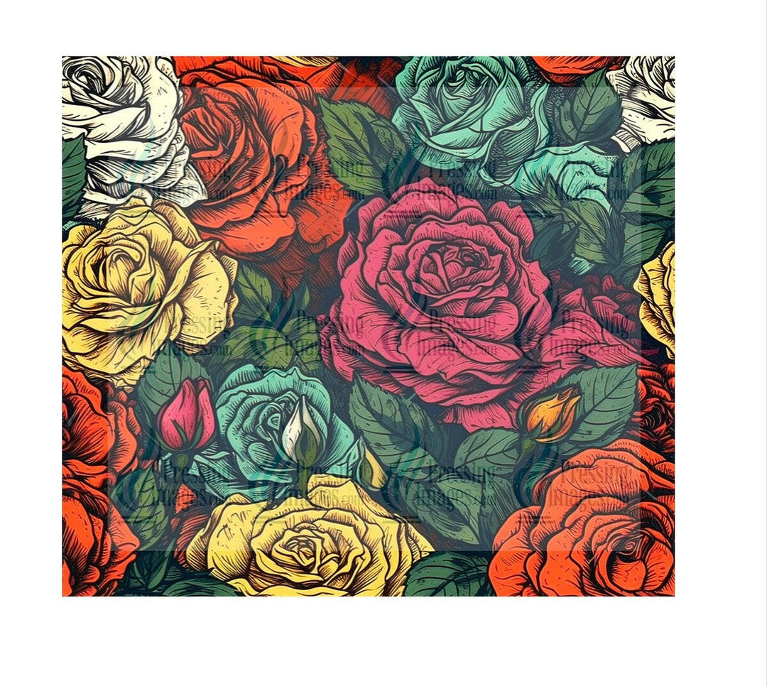 4847 flower Tumbler Wrap.