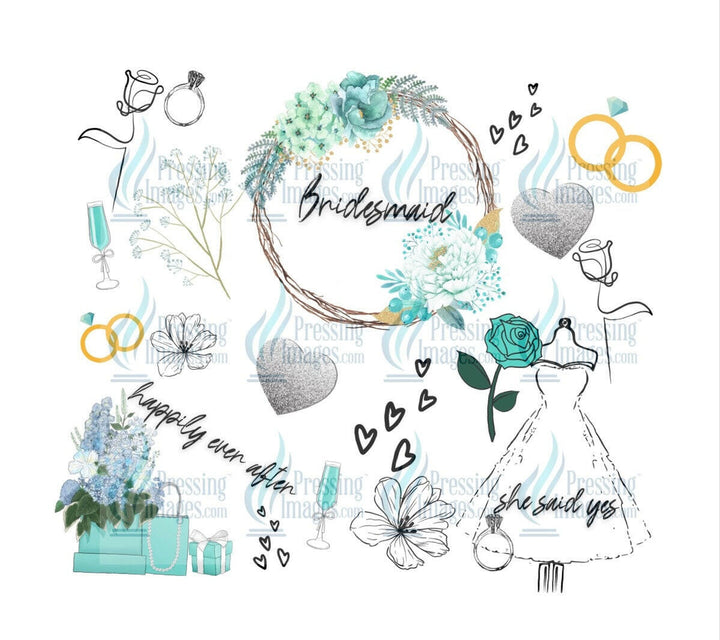 8004 Bridesmaid tumbler Wrap.