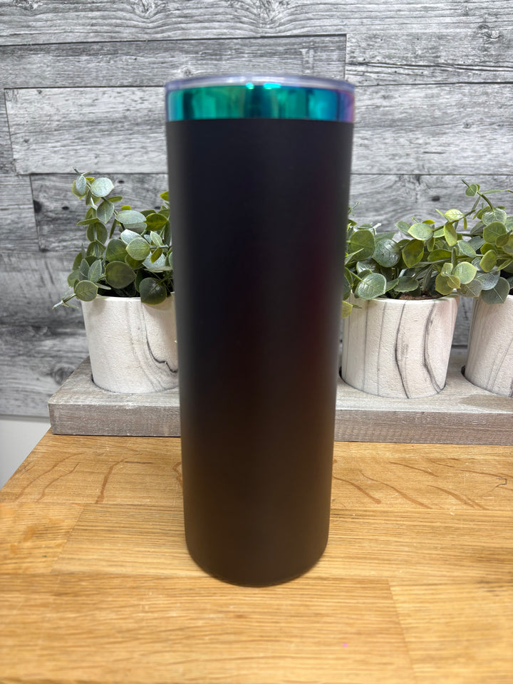 Gobelet noir de 20 oz (gravure)
