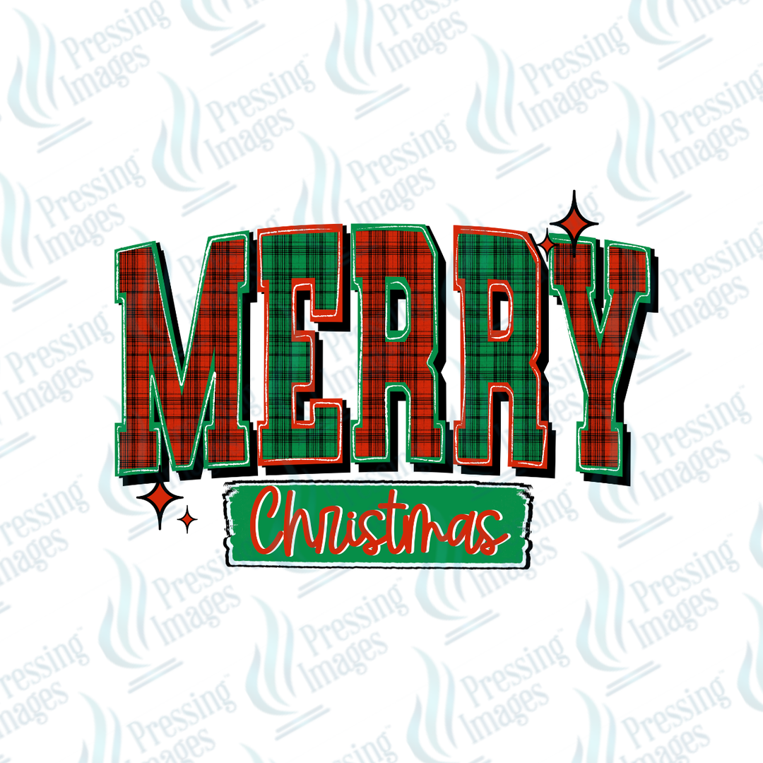 Merry Christmas Varsity Plaid | Pressing Images (#7674)