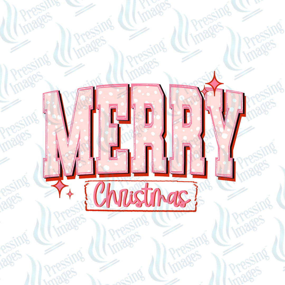 Merry Christmas Varsity PINK| Pressing Images (#7674)