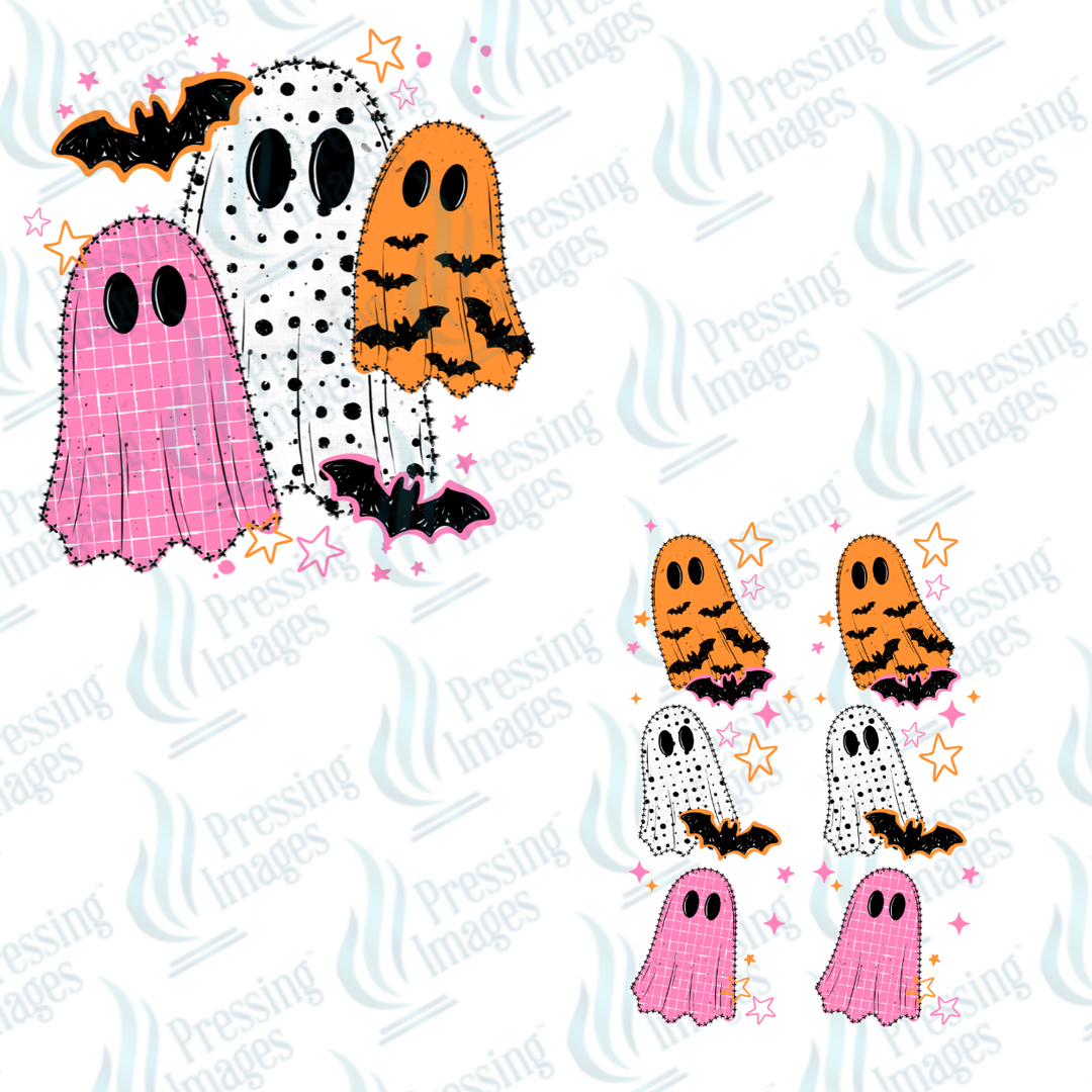 Pink and Orange Ghosties| Pressing Images (#7676)