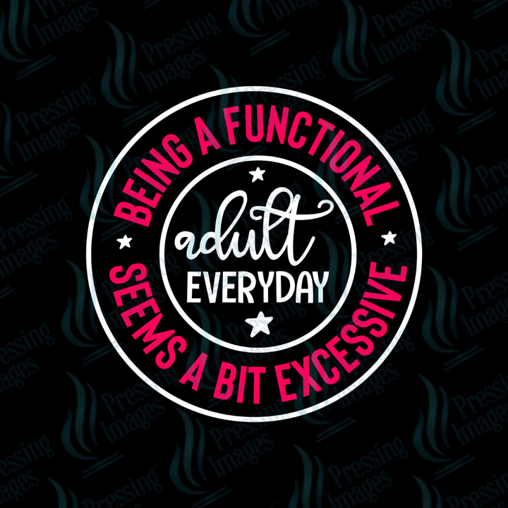 UVD 7513 Being A Functional Adult — detail view — Pressing Images Canada
