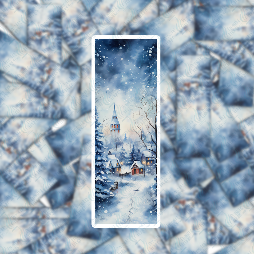 PI 0306 Winter Church Bookmark Decal & Acrylic Blank