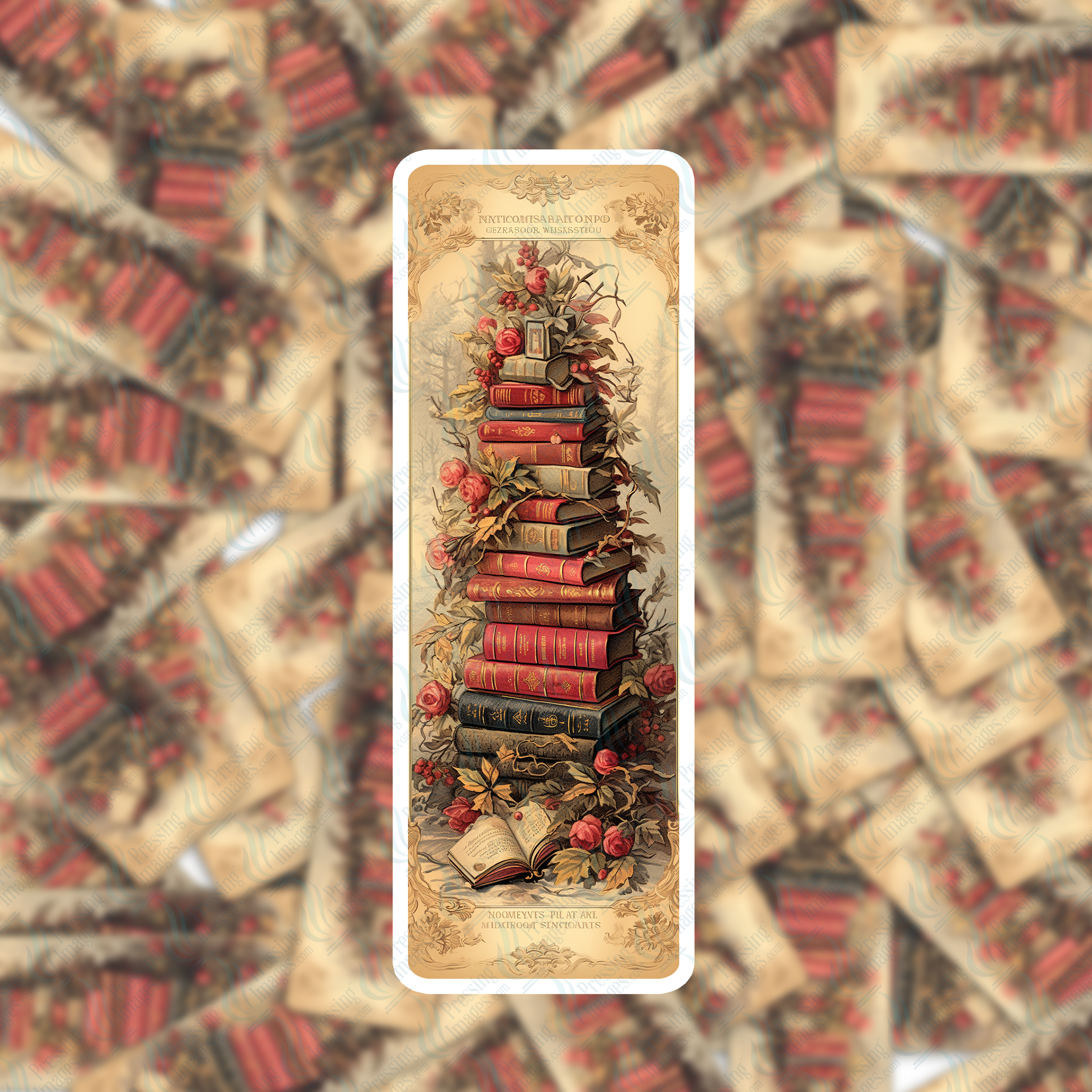 Christmas Book Stack Sticker PI 0359 Christmas Bookstack Bookmark Decal & Acrylic Blank – Pressing ...