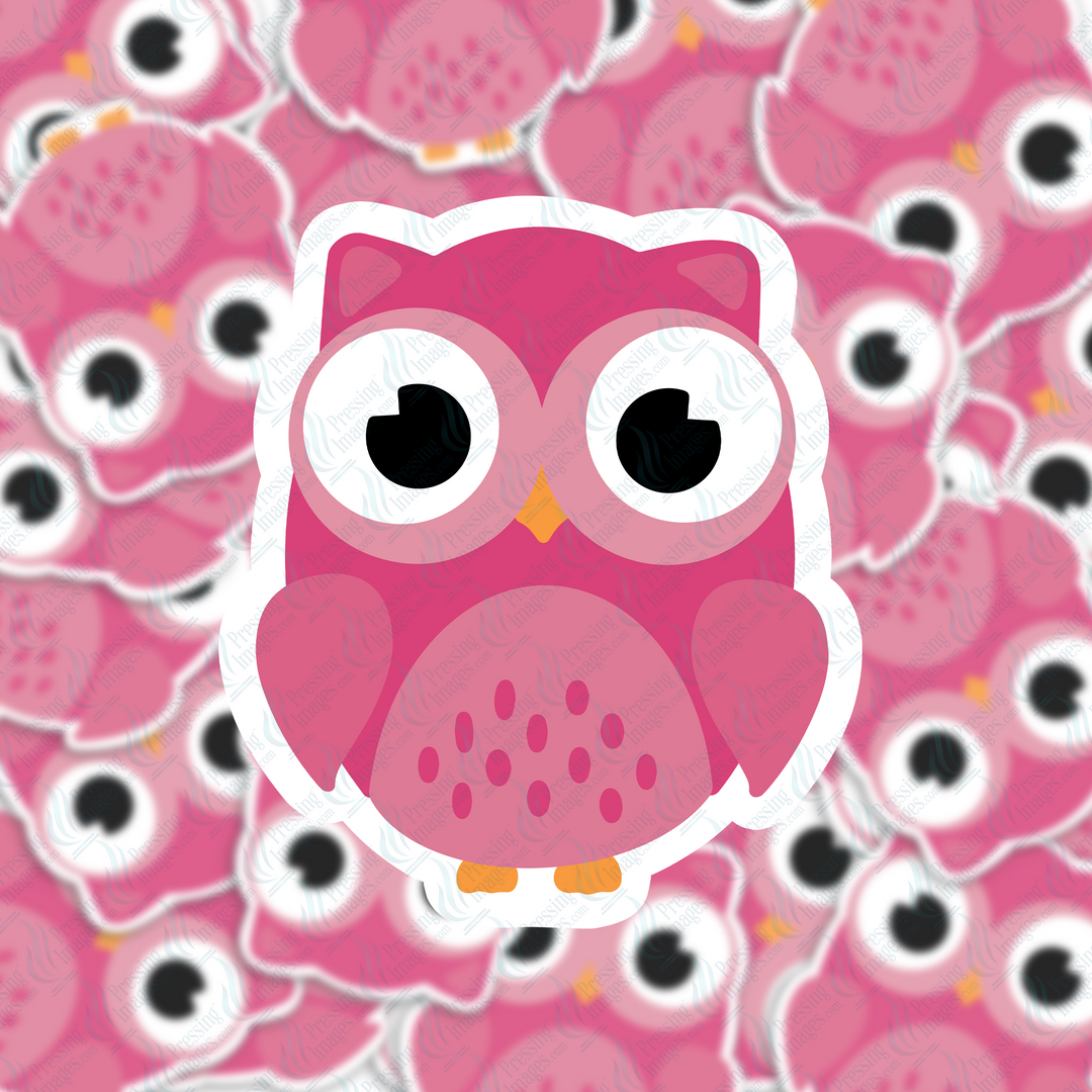 PI119 Pink Owl SVG & Acrylic Blank