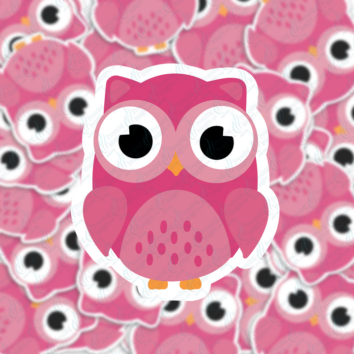 PI119 Pink Owl SVG & Acrylic Blank
