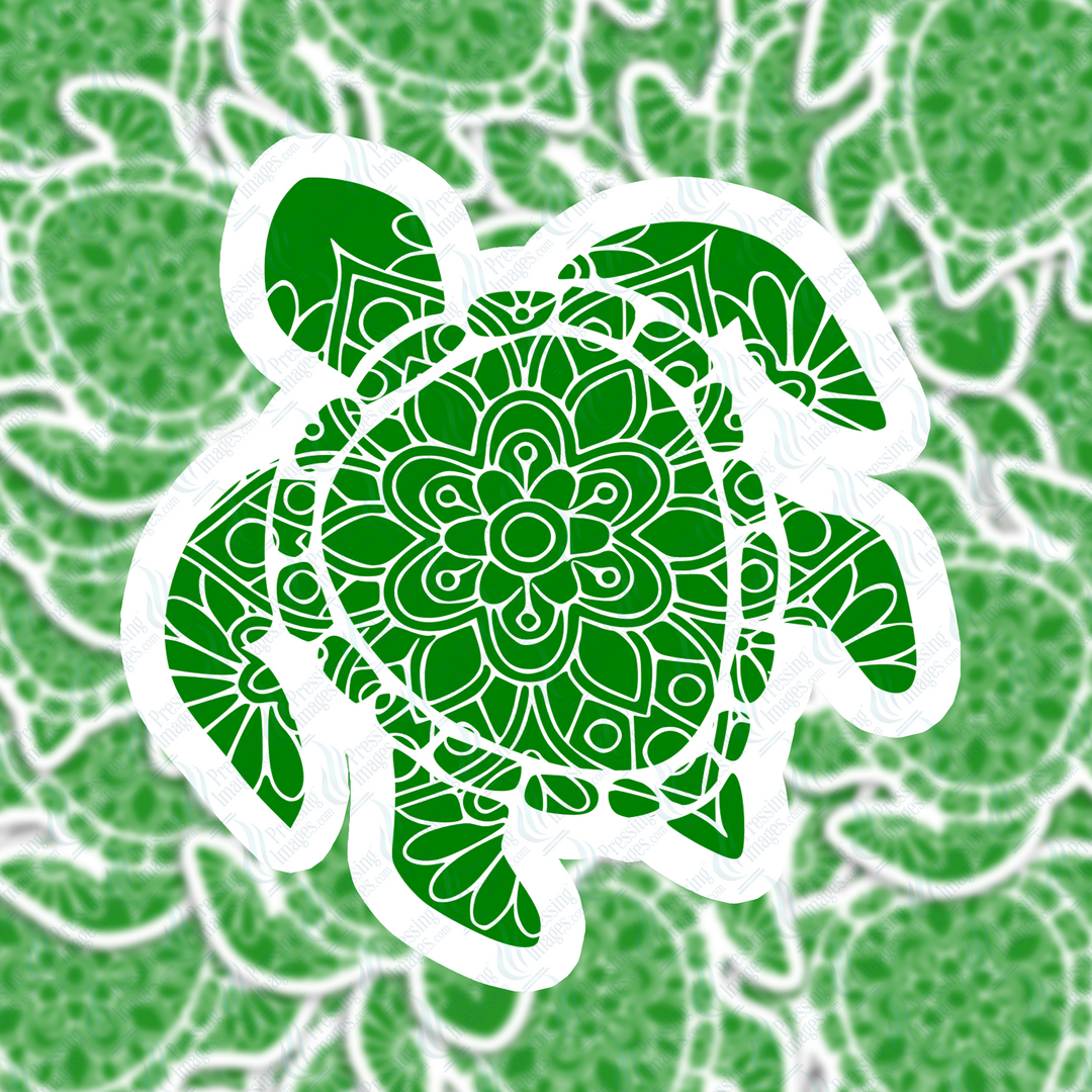 PI 2176 Abstract Turtle Decal & Acrylic Blank