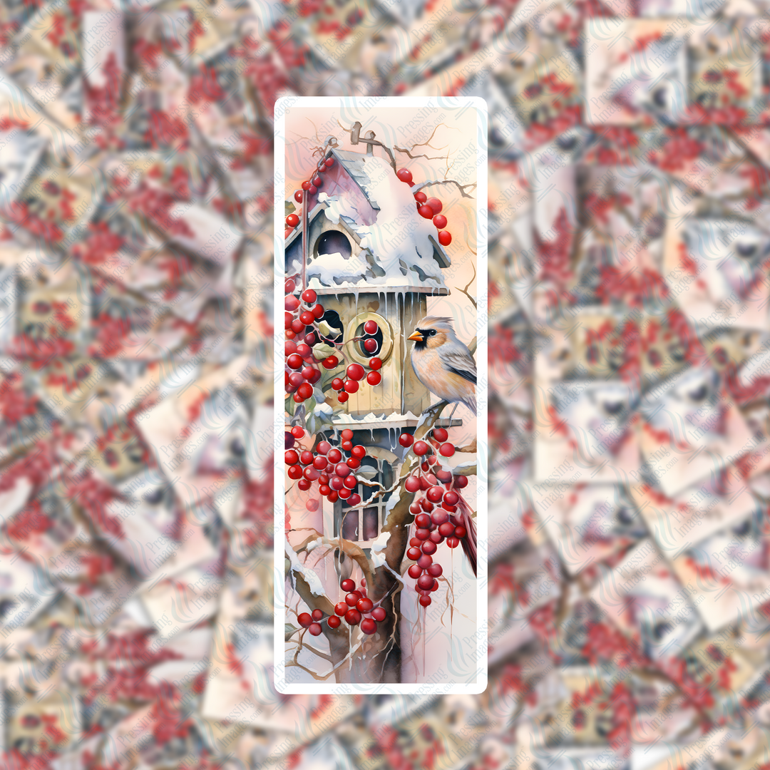 PI 380 Winter Bird Six Bookmark Decal & Acrylic Blank