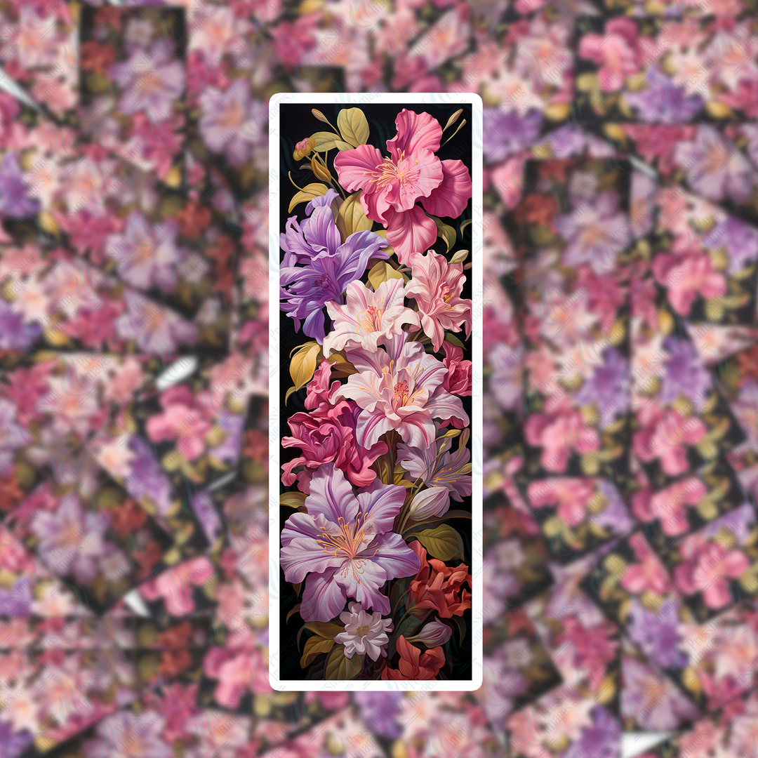 PI 392 Floral Azalea Bookmark Decal & Acrylic Blank