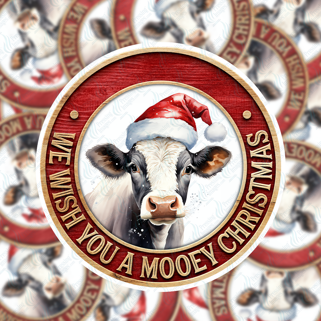 Pi 5006 We Wish You A Mooey Christmas Decal & Acrylic Blank.