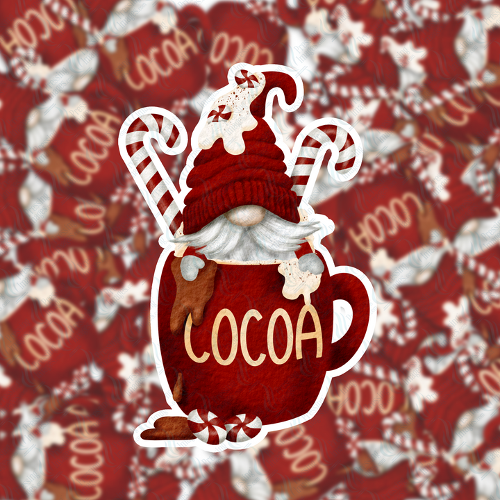 PI 5031 3" Cocoa Gnome Ornament Decal & Acrylic Blank