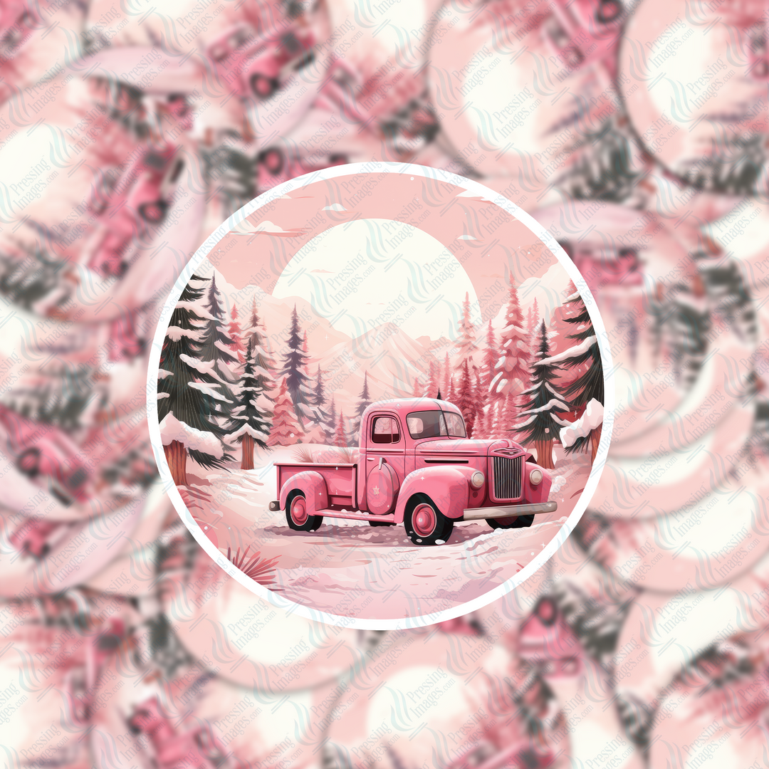 PI 5040 Pink Truck Decal & Acrylic Blank