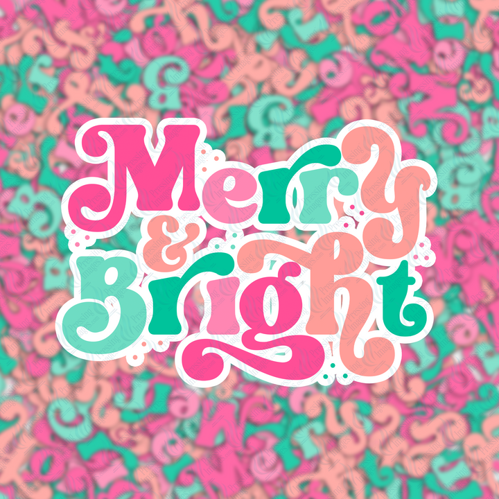 PI 5062 Merry and Bright  Decal & Acrylic Blank