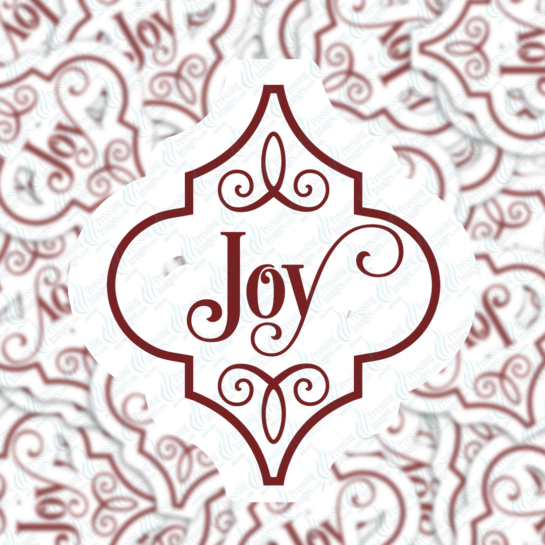 PI 5091 3" Joy Ornament Decal & Acrylic Blank