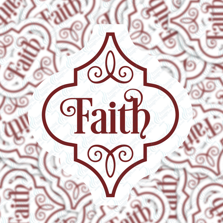 PI 5092 3" Faith Ornament Decal & Acrylic Blank