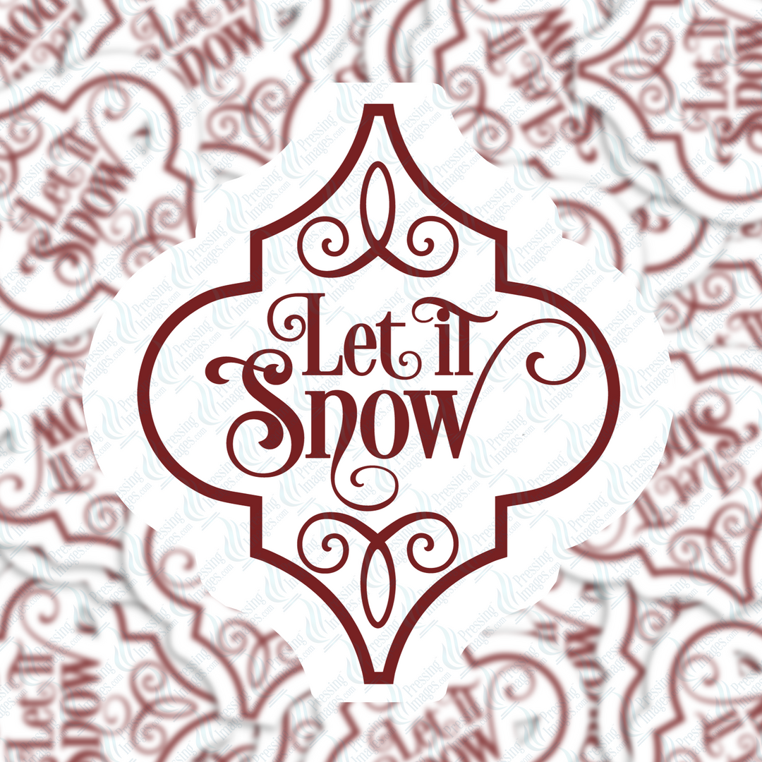 PI 5093 3" Let it Snow Ornament Decal & Acrylic Blank