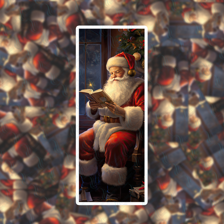 PI 0434  Reading Santa Bookmark Decal & Acrylic Blank