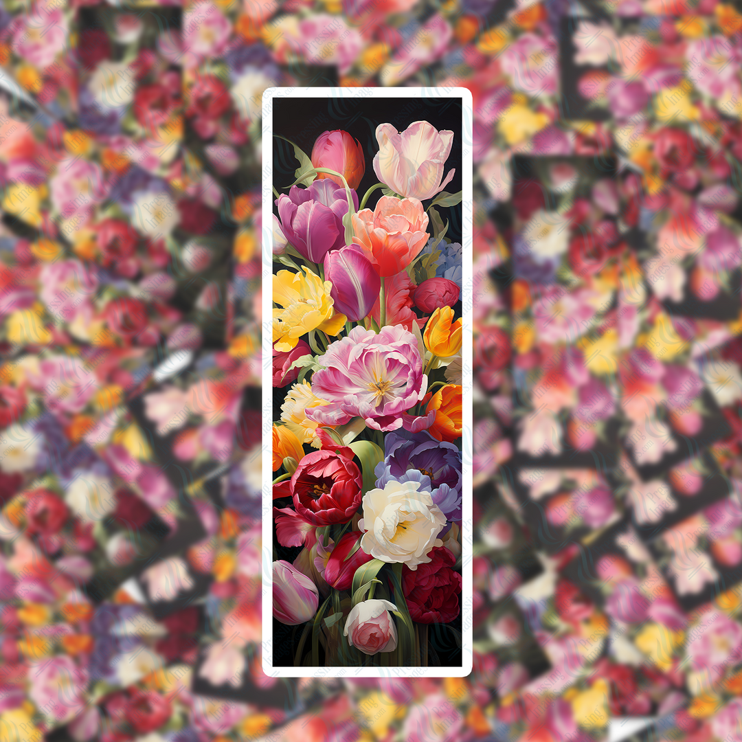 PI 394 Floral Tulips Bookmark Decal & Acrylic Blank