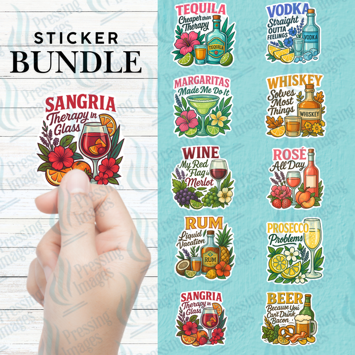 ST 145 Alcohol Sticker Bundle — Pressing Images Canada
