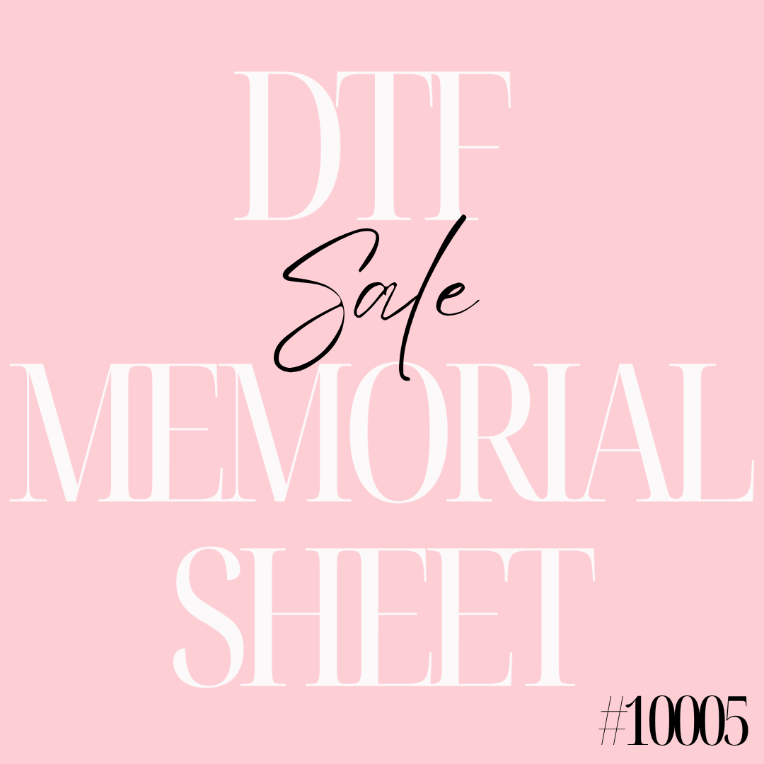 22.5 X 24 in. Pre made DTF Gang Sheet DTF Memorial Sheet ONE | Pressing Images (DTF 10005)