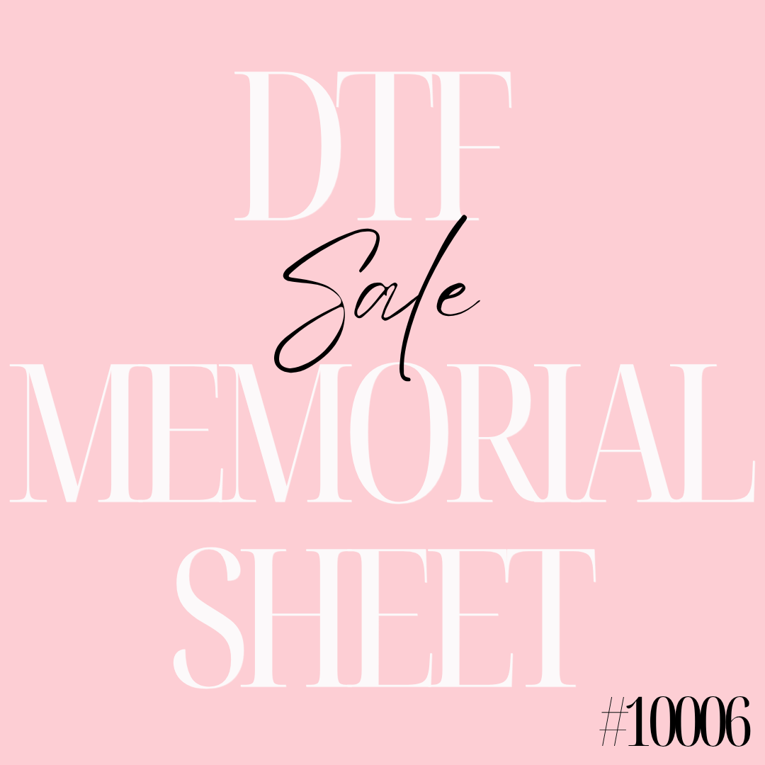 22.5 X 24 in. Pre made DTF Gang Sheet DTF Memorial Sheet ONE | Pressing Images (DTF 10006