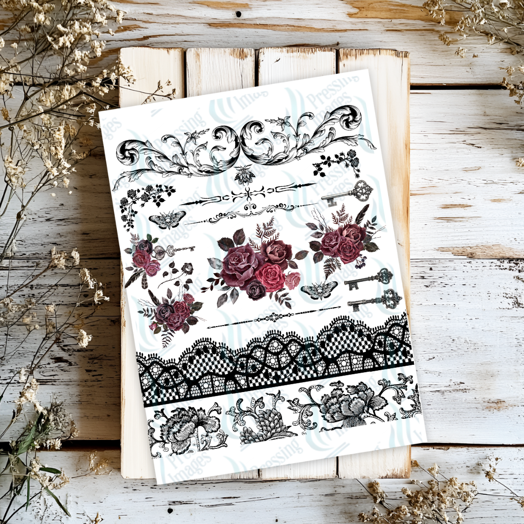 UVS 2186 Gothic Floral & Lace