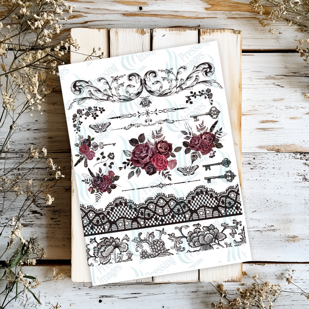 UVS 2186 Gothic Floral & Lace