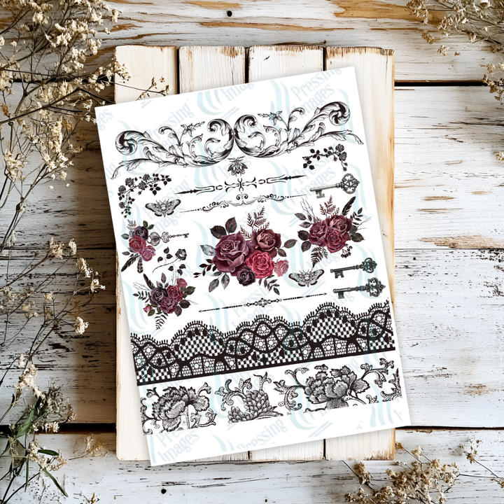 UVS 2186 Gothic Floral & Lace