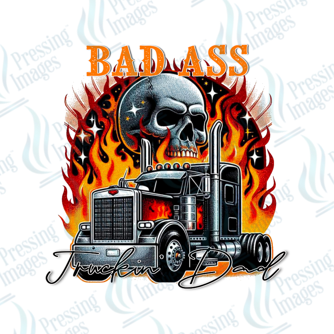 DTF 2637 Bad ass trucker dad