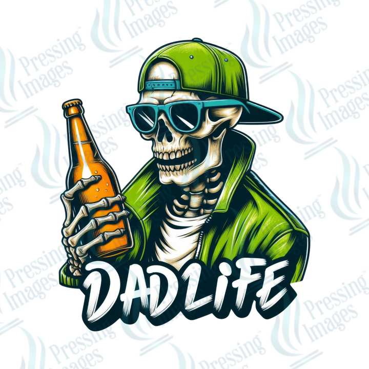 DTF 2669 Dad life skull