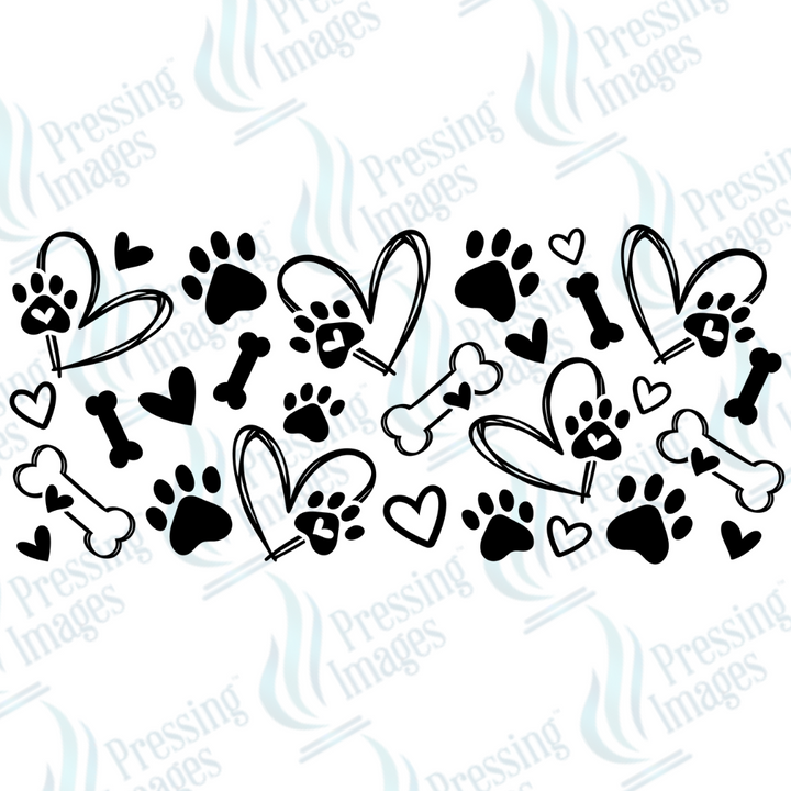 UVW 1370 Dog paw black