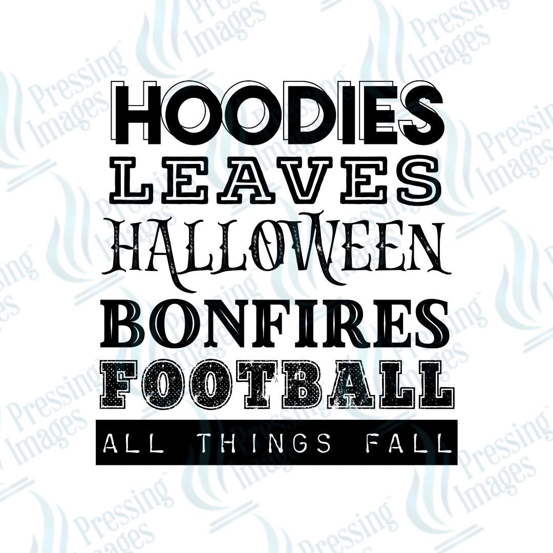 DTF 2978 Hoodies leaves halloween