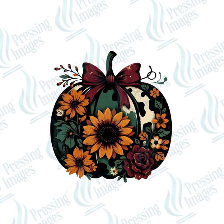 DTF 3016 Rustic floral pumpkin