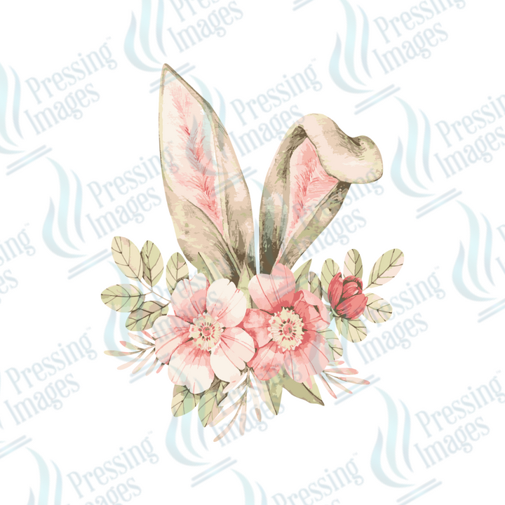 DTF 2072 Bunny ears floral